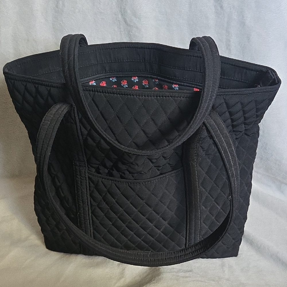 Vera Bradley Quilted Black Tote Bag - Large